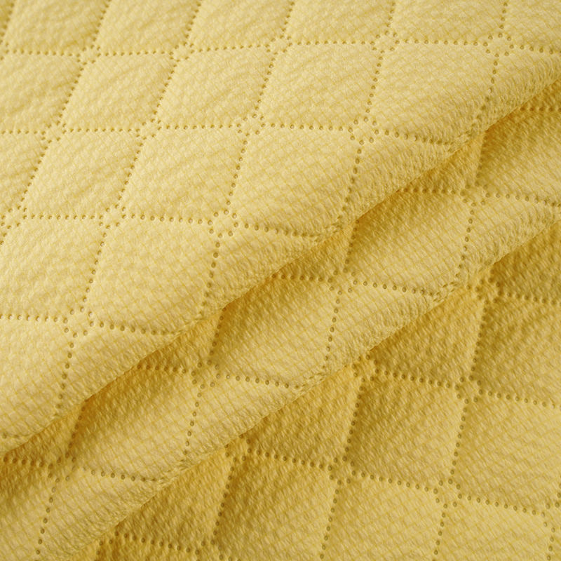 BH-12# GRID BUBBLE 120g Imitation Silk Cotton Polyester éadach Viscose Viscose